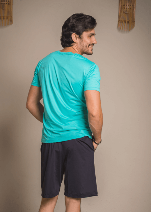Camiseta Fitness Masculina - Turquesa - Image 2
