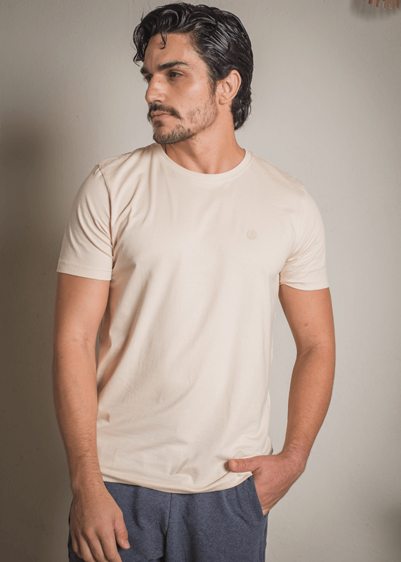 Camiseta Selo - Bege
