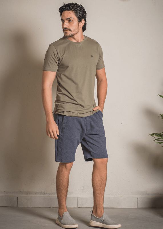 Bermuda Moletom Masculina - Cinza Chumbo