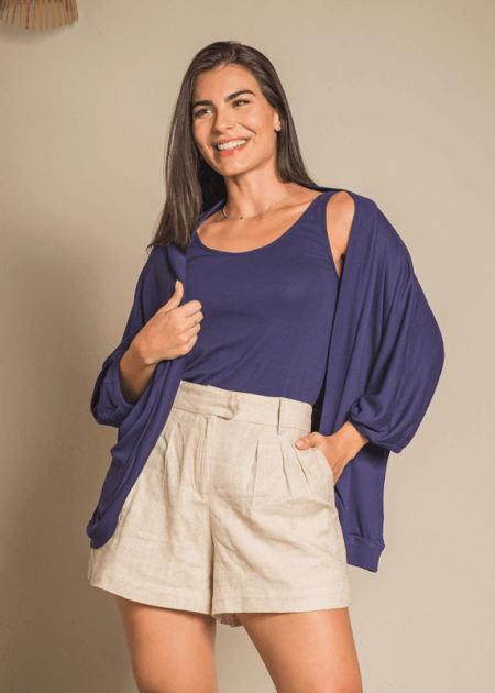 Kimono Breezy Azul Marinho