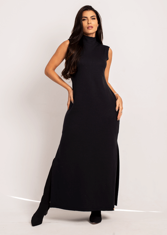 Vestido longo Essential - Preto