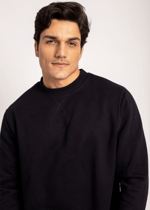 Sueter Moletom Preto