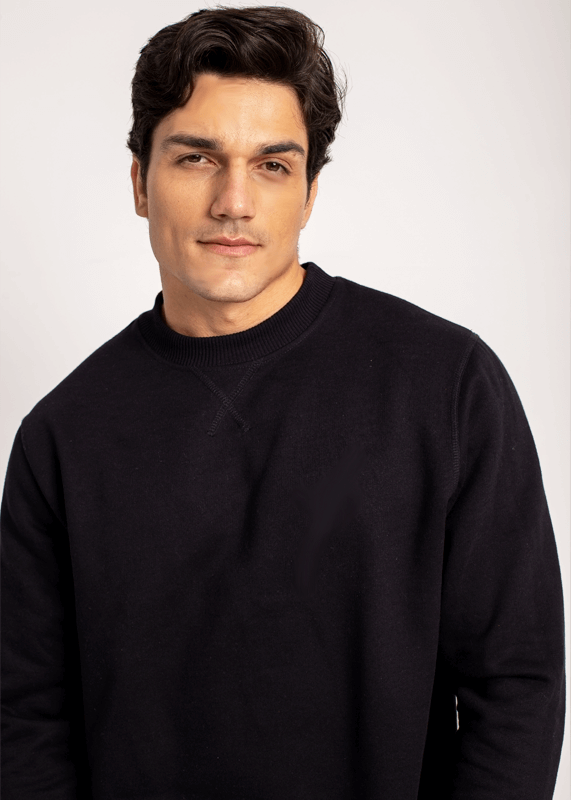 Sueter Moletom Preto