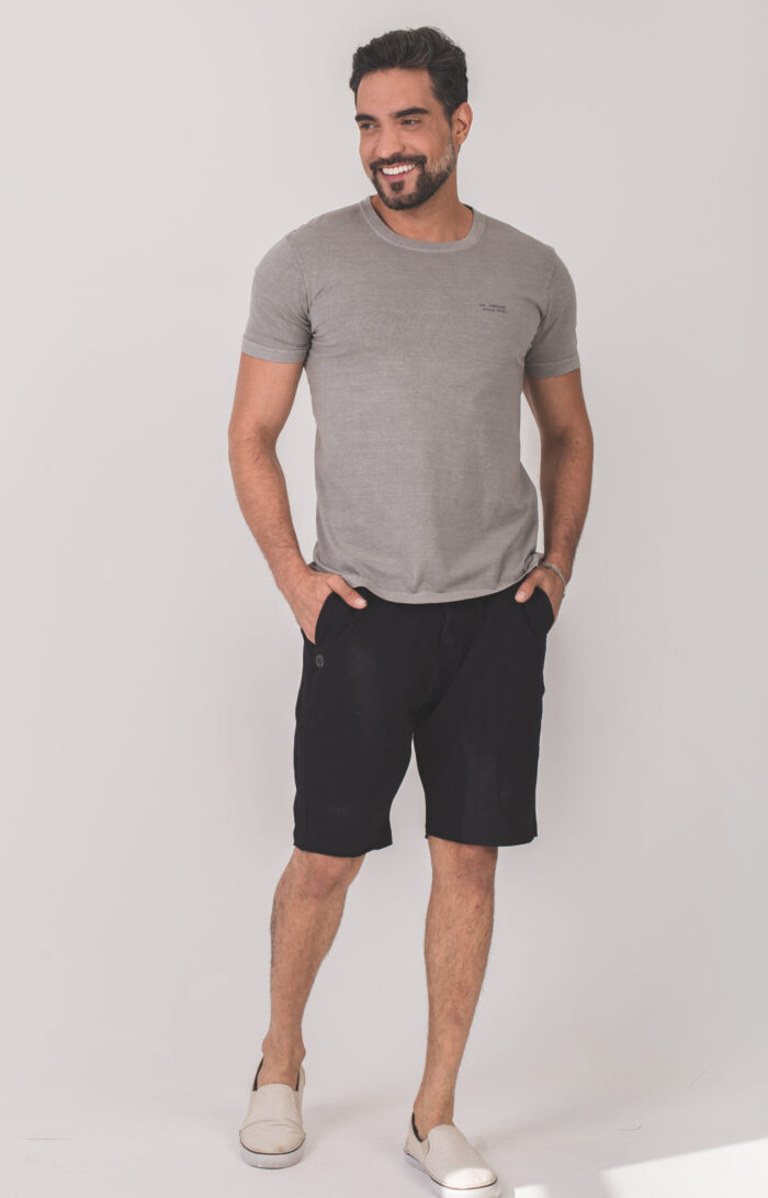 Bermuda Moletom Masculina - Preto