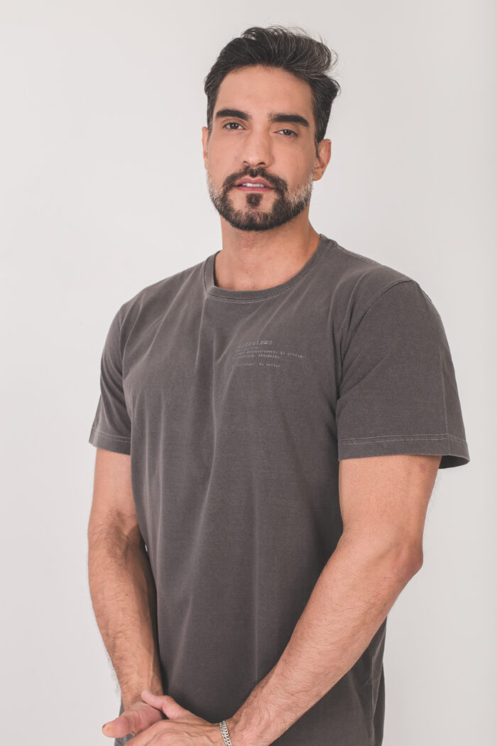 Blusa Estonada Cinza Chumbo