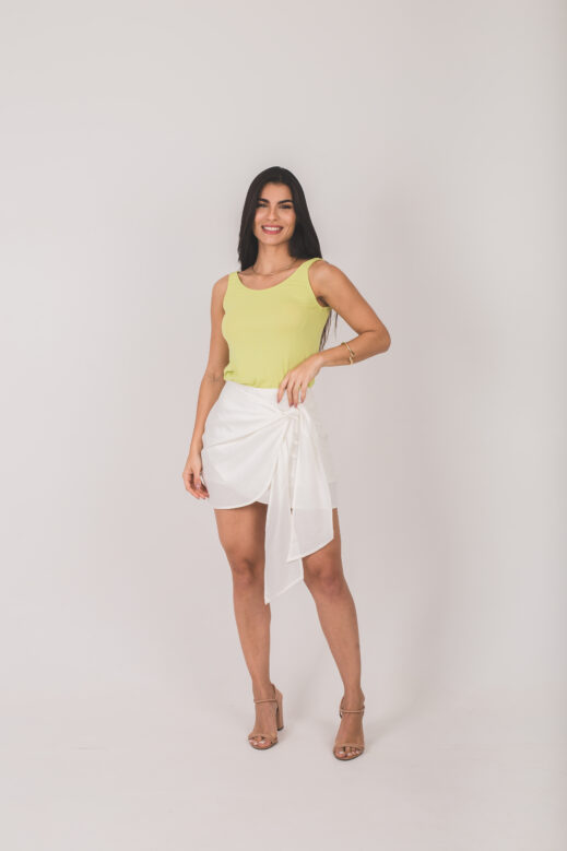 Short Saia Casual - Branco - Image 3