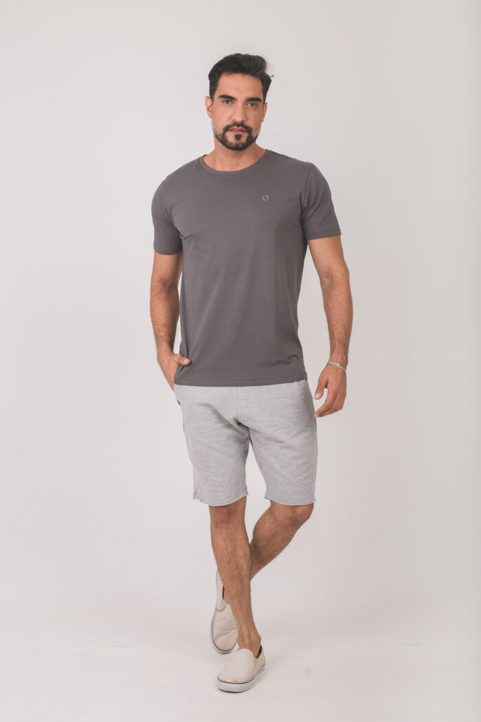 Bermuda Moletom Masculina - Cinza Claro