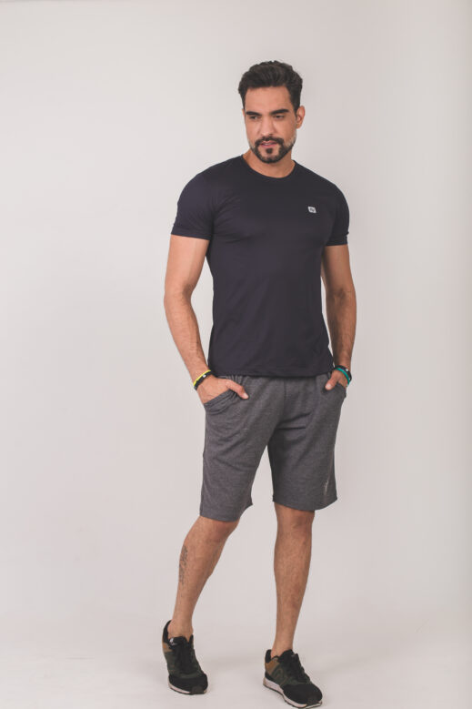 Camiseta Fitness Masculina - Preta - Image 2
