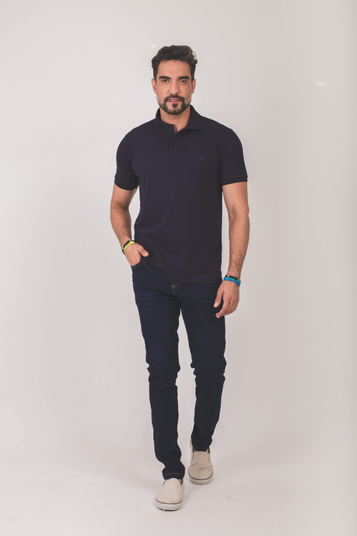 Camisa Polo Pima - Preta
